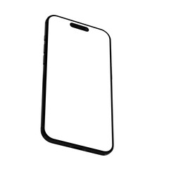 Screen empty space, high resolution 8k 4k, smartphone mockup slim air black frame, mobile phone air mockup isolated on transparent background