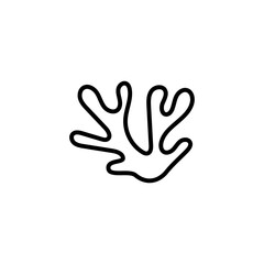 Obraz premium Simple Outlined Black Seaweed Doodle on Transparent Background Aquatic Plant Marine Algae Undersea Flora Icon Hand Drawn Style Digital Illustration
