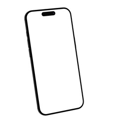 Smartphone mockup slim air black frame, high resolution 8k 4k, mobile phone  mockup isolated on transparent background, screen empty space.