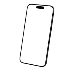 Smartphone mockup slim air black frame, high resolution 8k 4k, mobile phone  mockup isolated on transparent background, screen empty space.
