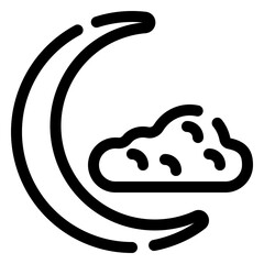 Crescent moon icon
