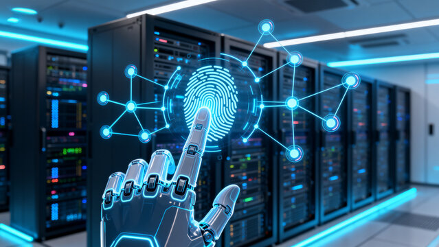 Fingerprint biometric scanning in server room