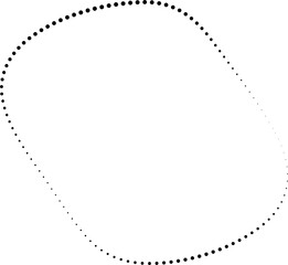 Dotted line circular. Geometric shape