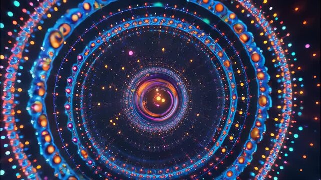 Abstract holographic liquid waves in vibrant color motion (loop-ready)