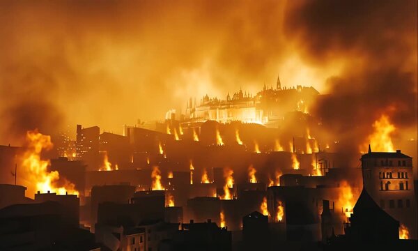 Biblical Story, God Punished Sodom and Gomorrah by Raining Sulfur and Fire from Heaven