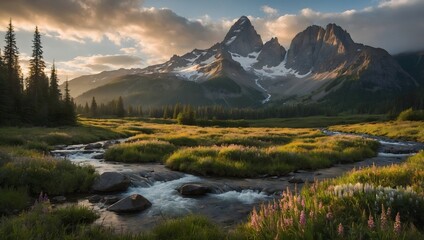 The sun's rays finally crested the eastern ridge, pointing golden fingers of light into the deep valleys.