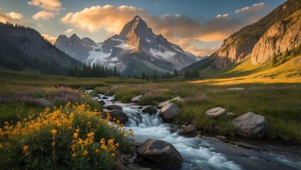 The sun's rays finally crested the eastern ridge, pointing golden fingers of light into the deep valleys.