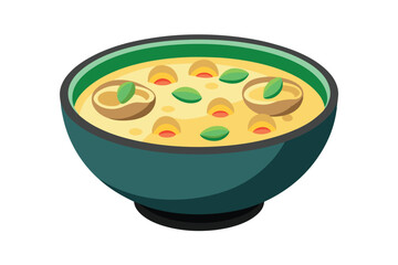 A Delicious Bowl of Soup with Mushrooms and Herbs