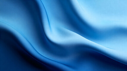 Obraz premium Blue fabric texture with soft folds