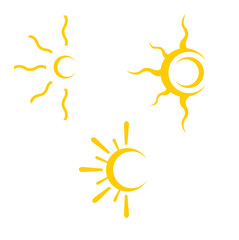 set of sun icons
