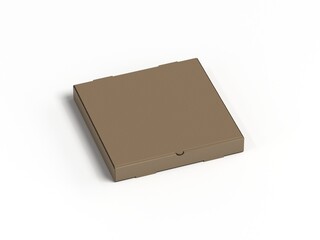 Pizza Box 3D Render Isolated White for Mockup 1