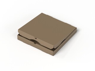 Pizza Box 3D Render Isolated White for Mockup 2