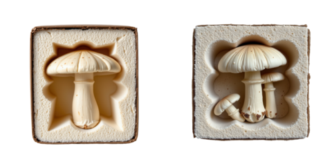 Natural Mold for Specialty Mushroom Shapes in Food Presentation