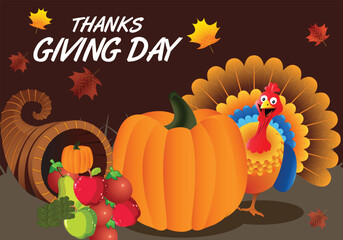 thanksgiving card background design template