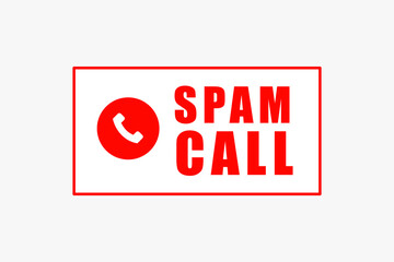 unknown spam phone call alert white background