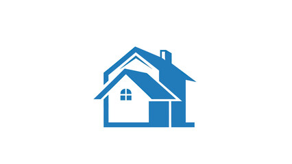 Modern Home House Logo: Real Estate, Property, Development, and Mortgage Icon.