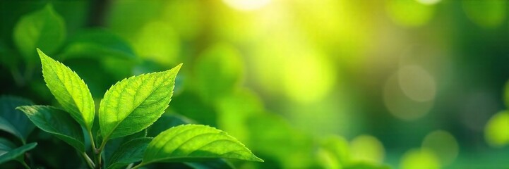 Sun-Dappled Green Leaves A Tranquil Nature Scene Evoking Calm and Wellness