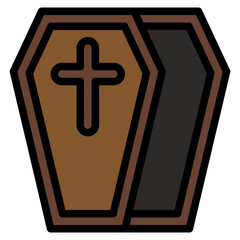 Obraz premium coffin icon in flat style