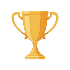 Golden trophy cup isolated background