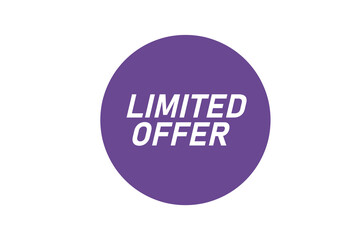 Purple limited offer badge isolated on transparent background for promotion and sale