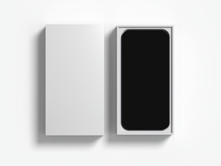 Smartphone Box 3D Render Isolated White for Mockup 2