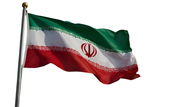 waving flag of iran