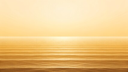 Golden Ocean Horizon with Gentle Waves water