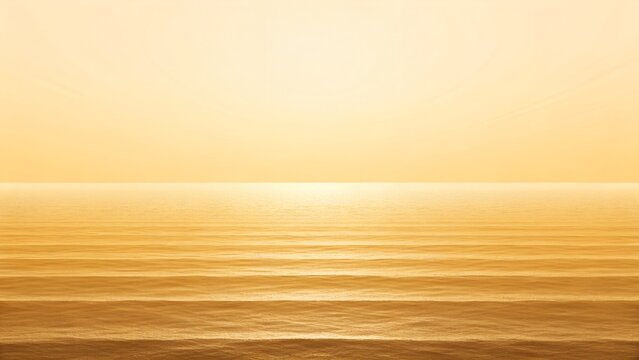 Golden Ocean Horizon with Gentle Waves water