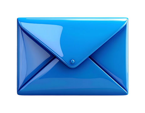 blue mail envelope with open message