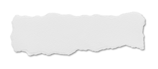 Torn peace of paper on background.  ripped white paper sheets png isolated on transparent background.