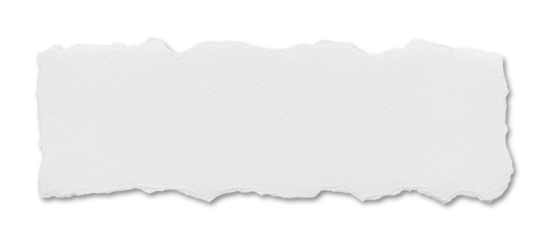 Torn peace of paper on background.  ripped white paper sheets png isolated on transparent background.