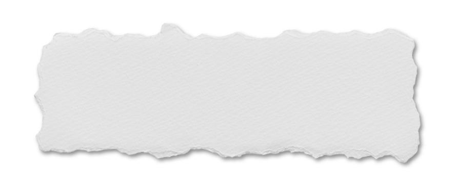 Torn peace of paper on background.  ripped white paper sheets png isolated on transparent background.