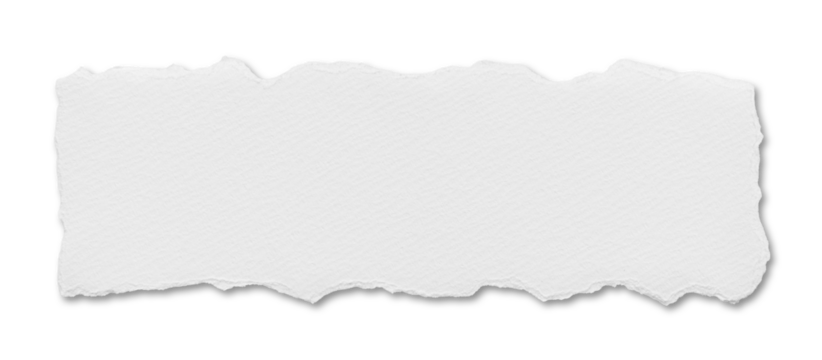 Torn peace of paper on background.  ripped white paper sheets png isolated on transparent background. - Powered by Adobe