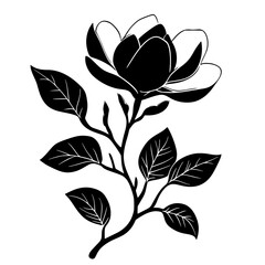 Vintage Rose Flower Illustration