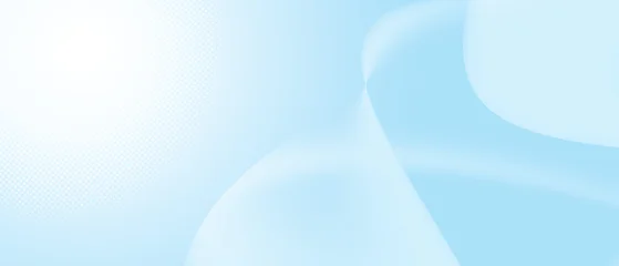 Selbstklebende Fototapeten Abstrakte Welle Abstract smooth and modern background characterized by soft, ethereal feel. Design features blend of light sky blue and white with gentle flowing curves and gradients soft fabric or liquid waves  © sutthichai