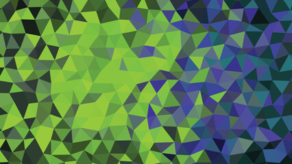 Abstract Green And Blue Polygon Background Low Poly Style Triangular Geometric Pattern