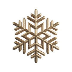 Christmas snowflake with gold color vector icon symbol PNG