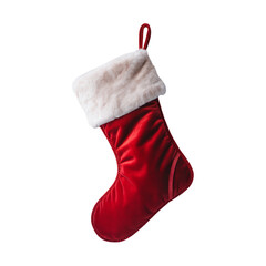 Christmas stocking PNG on transparent background for holiday designs