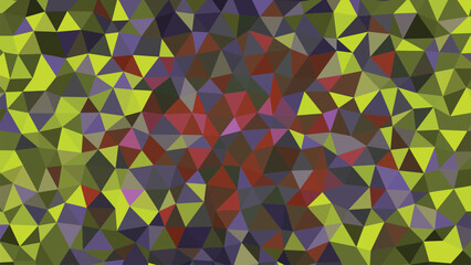 Abstract Geometric Background With Triangles In Shades Of Green Violet And Brown Texture
