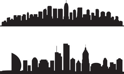 Modern city skylines create dynamic urban backdrops
