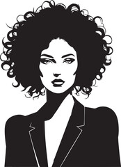Stylish lady face illustration with vintage hairstyle and jewelry design