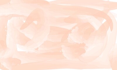 Fototapeta premium Light peach watercolor background with soft brush strokes isolated on white background