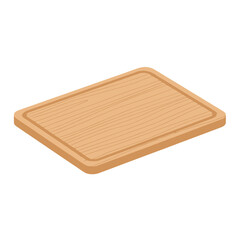 Wooden cutting board for food preparation and home cooking essentials