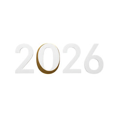 Upcoming year 2026 celebration design against black background