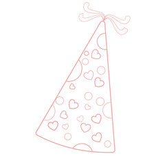 Christmas decoration isolated on white . party hat . celebration hat . birthday hat 