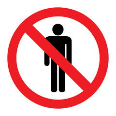 no person entry sign icon vector design