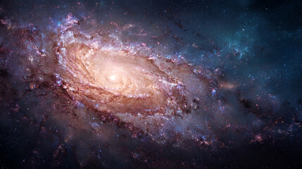 Photorealistic Deep Space and Colorful Galaxy, Generative AI
