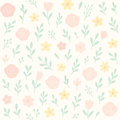 seamless pattern with flowers