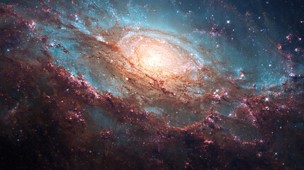 Photorealistic Deep Space and Colorful Galaxy, Generative AI
