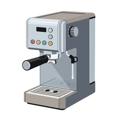 Modern espresso machine brews authentic coffee at home with style appeal